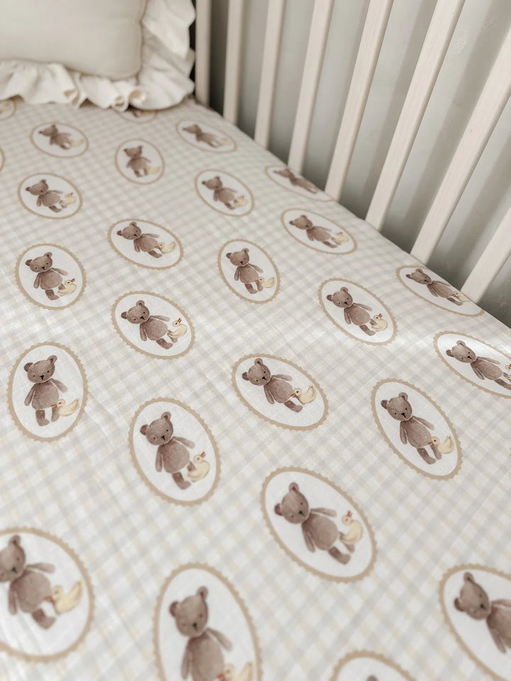 Pop Ya Tot Organic Muslin Cot Sheet - Ted & Duck