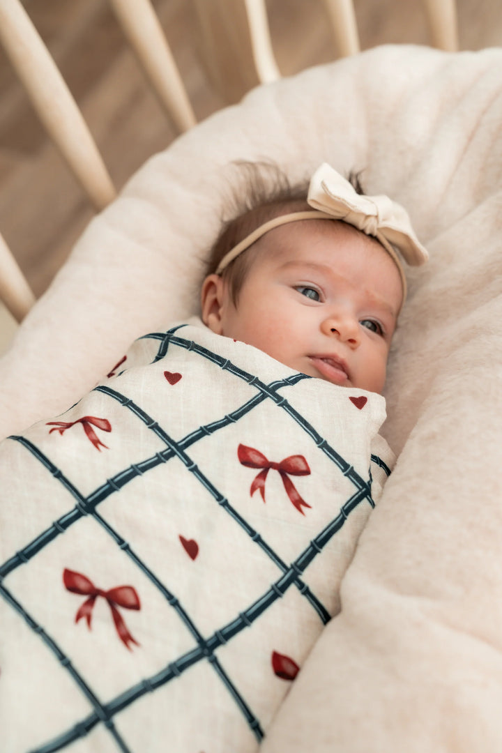 Pop Ya Tot Organic Muslin Swaddle - Bow Peep