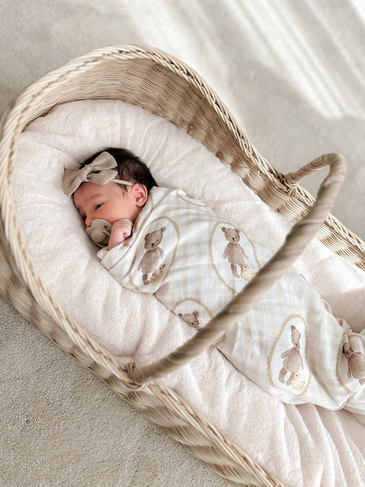 Pop Ya Tot Organic Muslin Swaddle - Ted and Duck