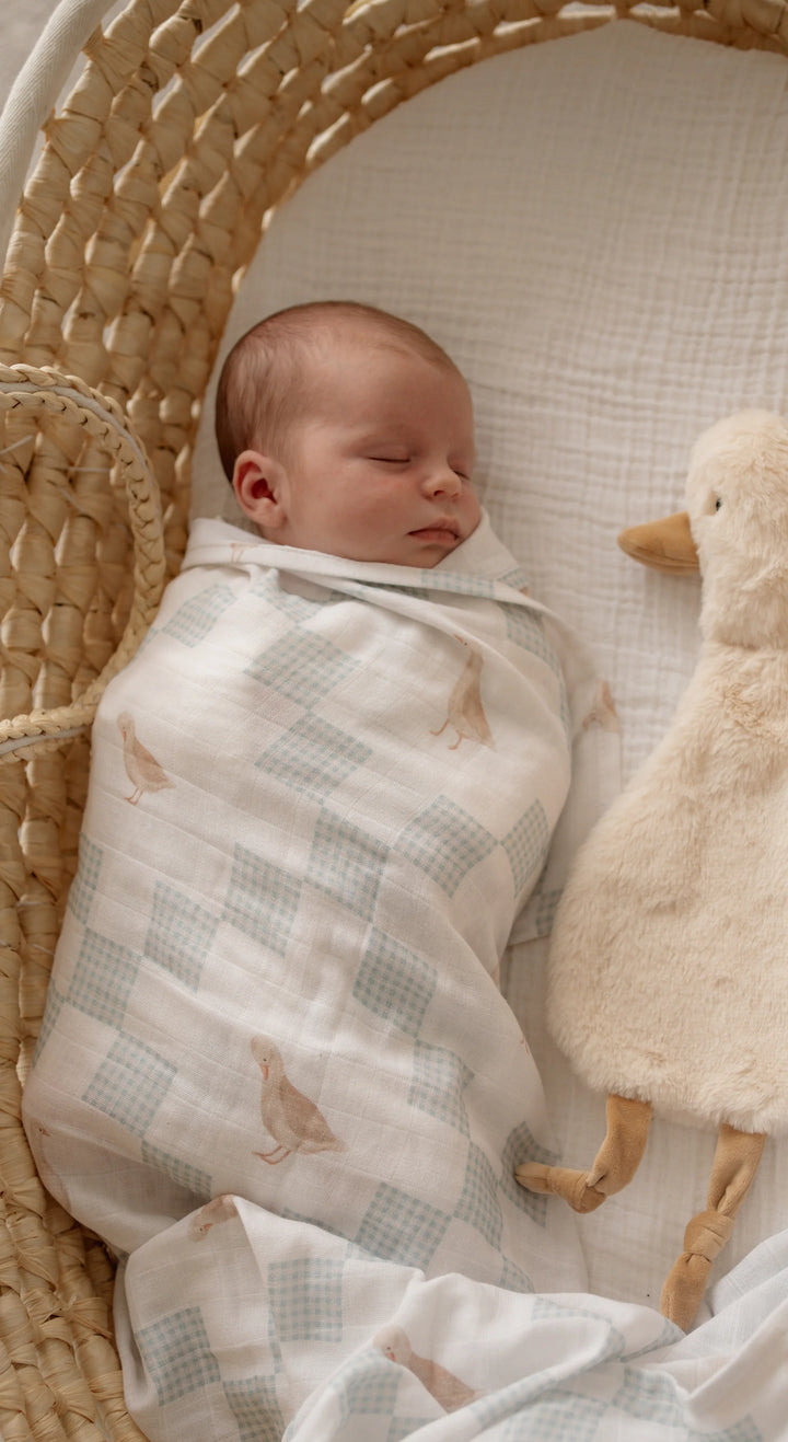 Pop Ya Tot Organic Muslin Swaddle - Goosey Gander