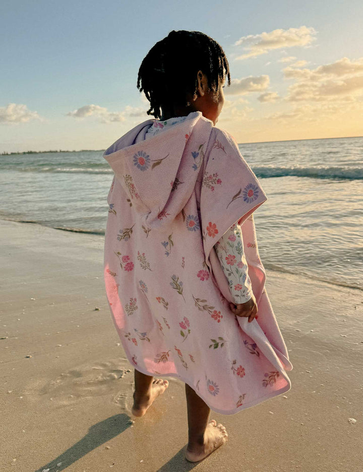 Purebaby Organic Cotton Hooded Towel - Geranium