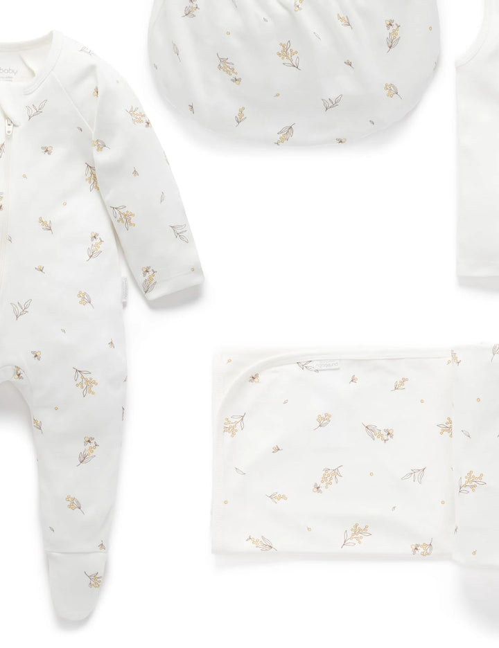 Purebaby Organic Essentials Hospital Bag Essential Vanilla Wattle Bee $120+ Value