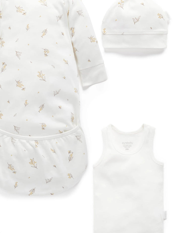 Purebaby Organic Essentials Hospital Bag Essential Vanilla Wattle Bee $120+ Value