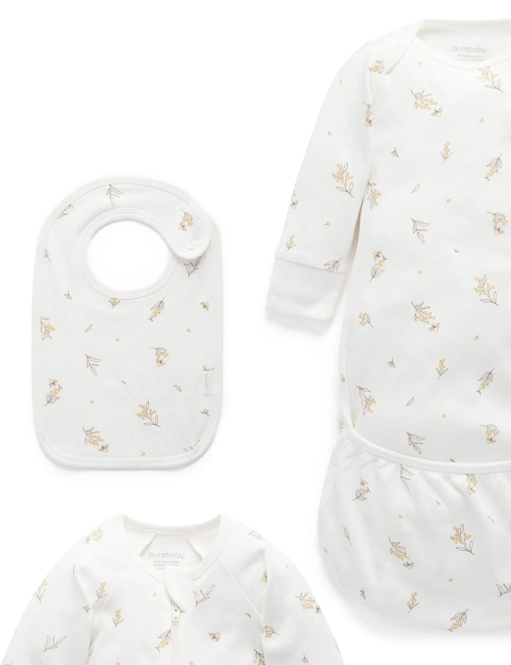 Purebaby Organic Essentials Hospital Bag Essential Vanilla Wattle Bee $120+ Value