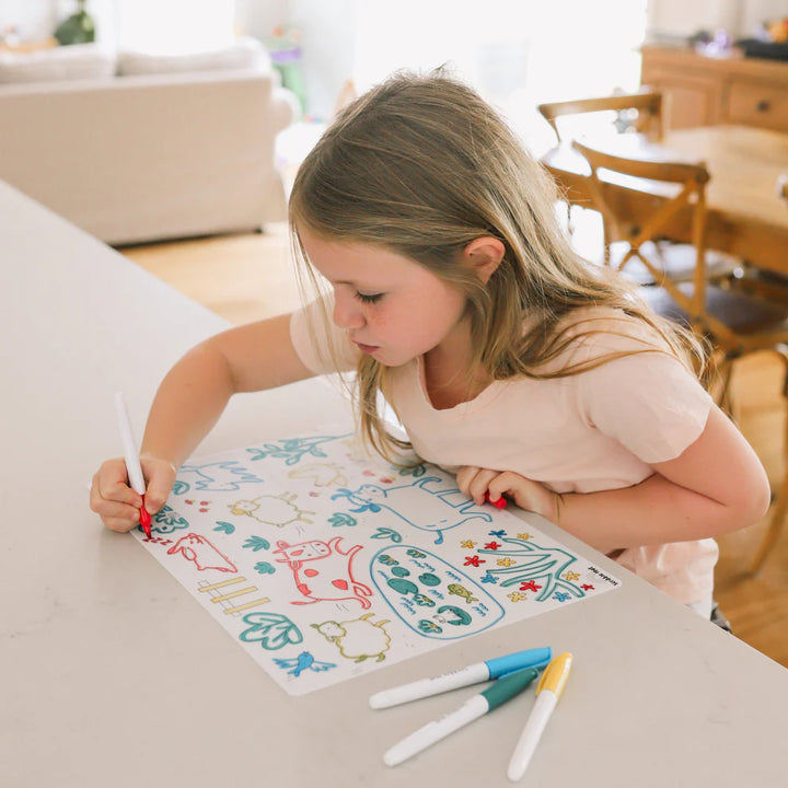 Reusable Scribble Mat Set | On the Farm