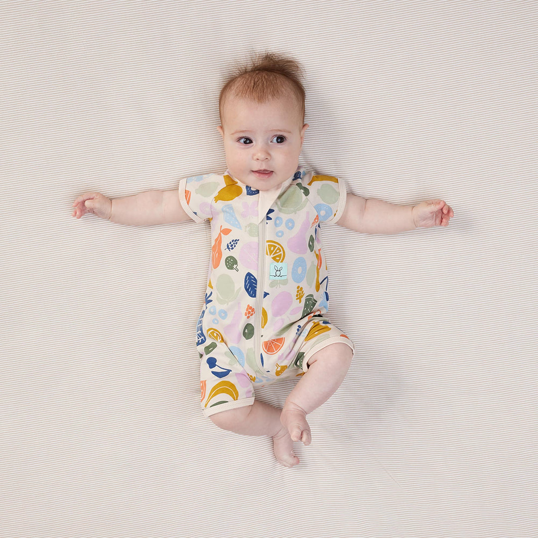 ergoPouch Layer | Short Sleeve Zip Bodysuit 0.2 TOG  - Fruit Salad