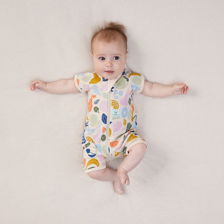 ergoPouch Layer | Short Sleeve Zip Bodysuit 0.2 TOG  - Fruit Salad