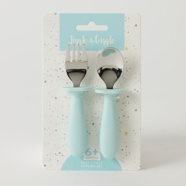 Silicone Cutlery Set – Pastel Blue