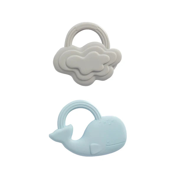 Silicone Teether 2 Pack - Cloud & Whale