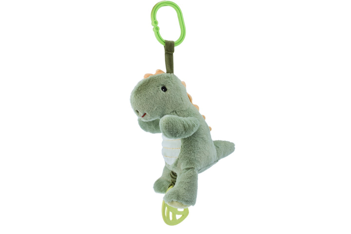 Snuggle Buddy Minty Dinosaur Jiggle & Shake Clip Toy