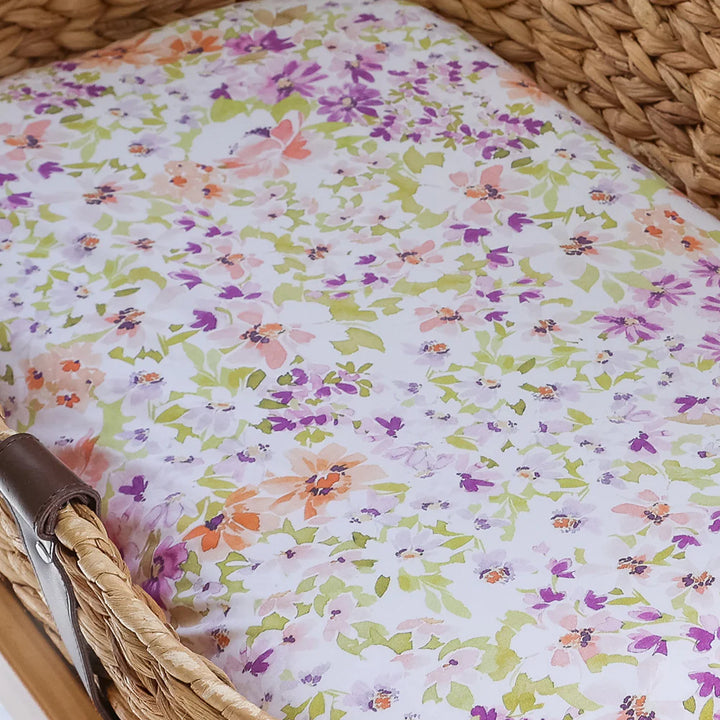 Snuggle Hunny Bassinet Sheet & Change Pad Cover - Isla