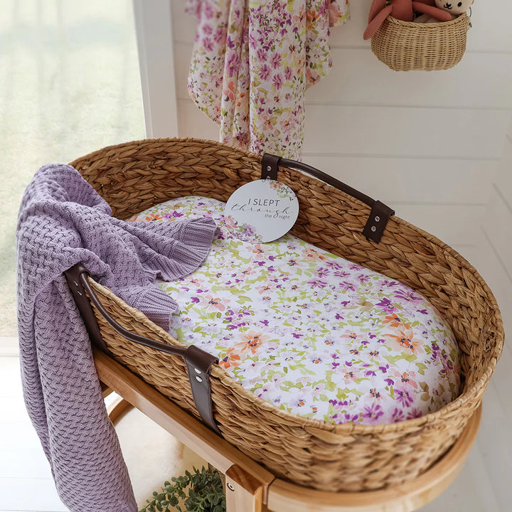 Snuggle Hunny Bassinet Sheet & Change Pad Cover - Isla