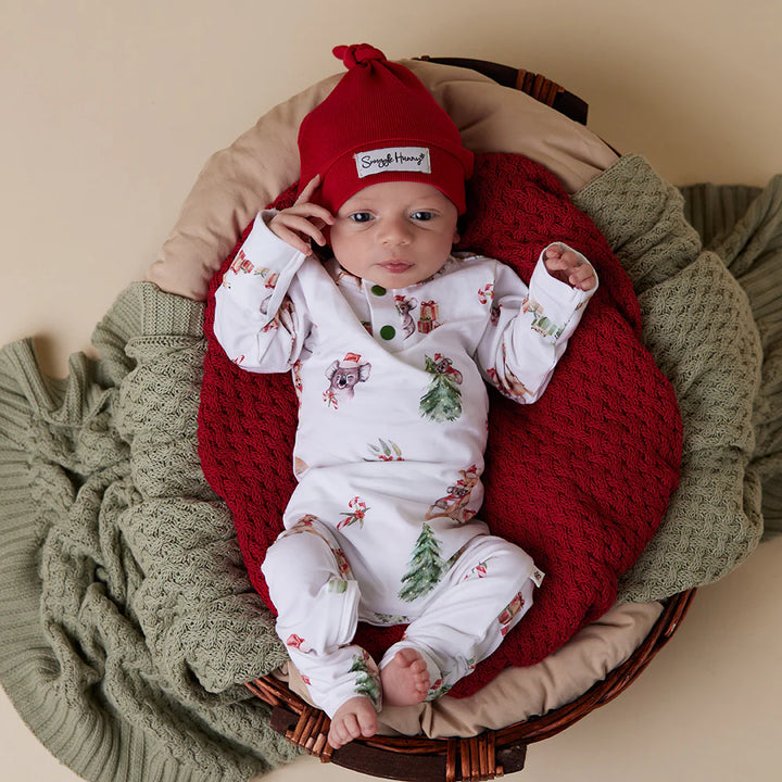 Newborn Christmas Organic Growsuit - Kangas & Koalas