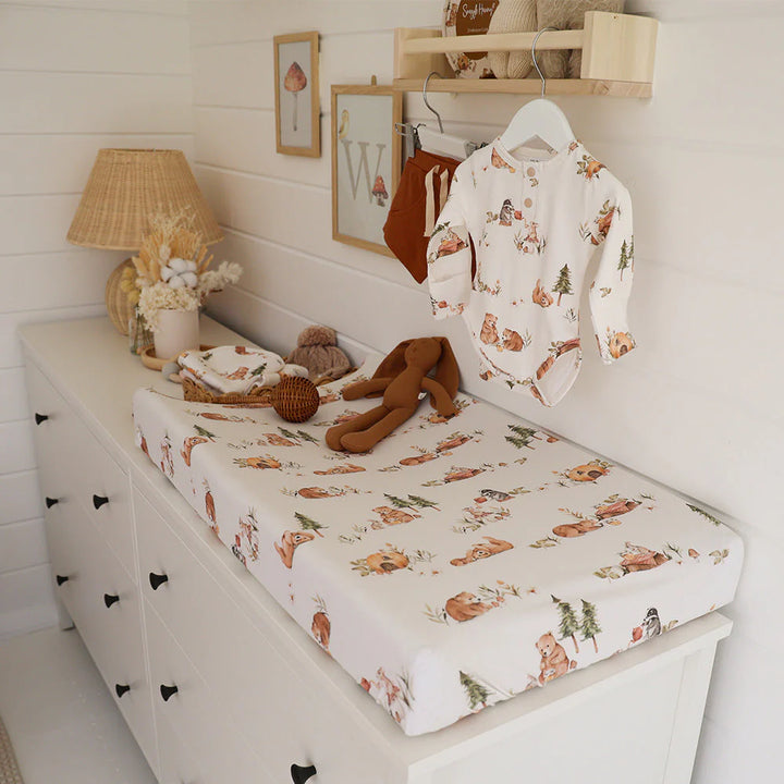 Snuggle Hunny Bassinet Sheet & Change Pad Cover - Bears