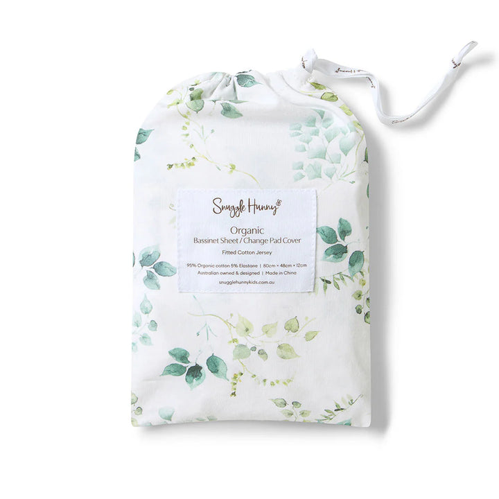 Snuggle Hunny Bassinet Sheet & Change Pad Cover - Eden