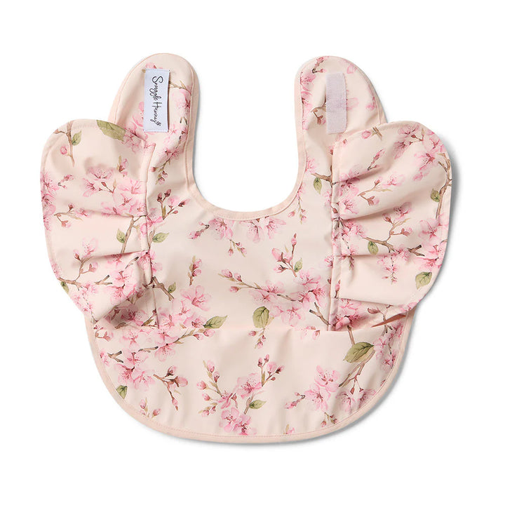 Snuggle Hunny Waterproof Frill Snuggle Bib - Cherry Blossom