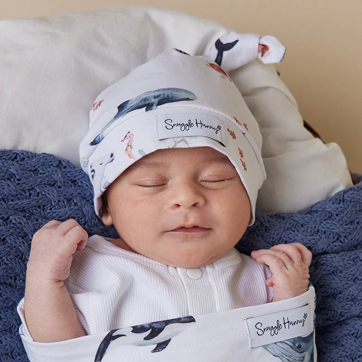 Snuggle Hunny Organic Knotted Beanie - Ocean