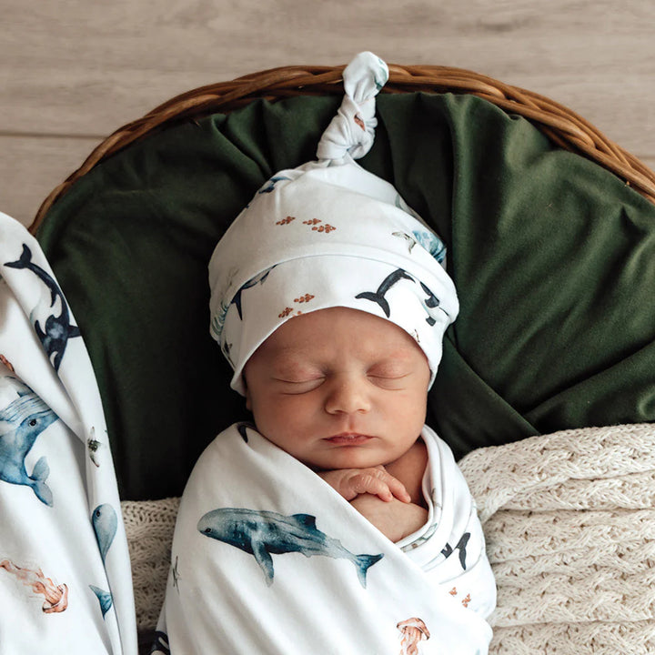 Snuggle Hunny Organic Knotted Beanie - Ocean