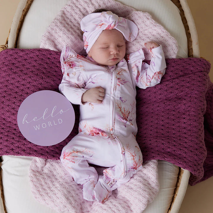 Snuggle Hunny Reversible Milestone Cards -  Coral & Lilac