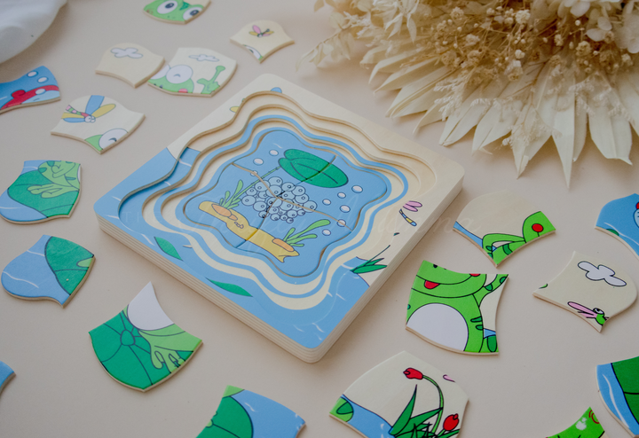 Timber Frog Life Cycle 4 Layer Puzzle