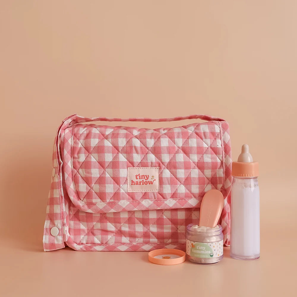Tiny Nurturers Doll Accessory Set - Pink Gingham