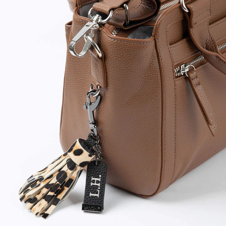 Vanchi Amelia Convertible Nappy Bag/ Pram Caddy - Pebbled Tan