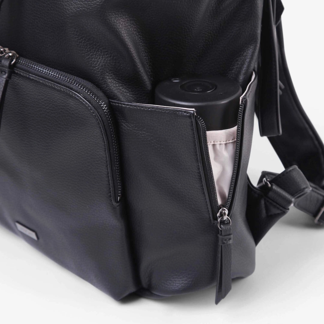 Vanchi Vegan Frankie Everyday Backpack - Black