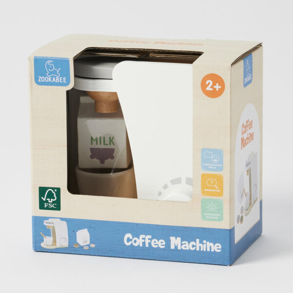 Wooden Coffee Machine Play Set