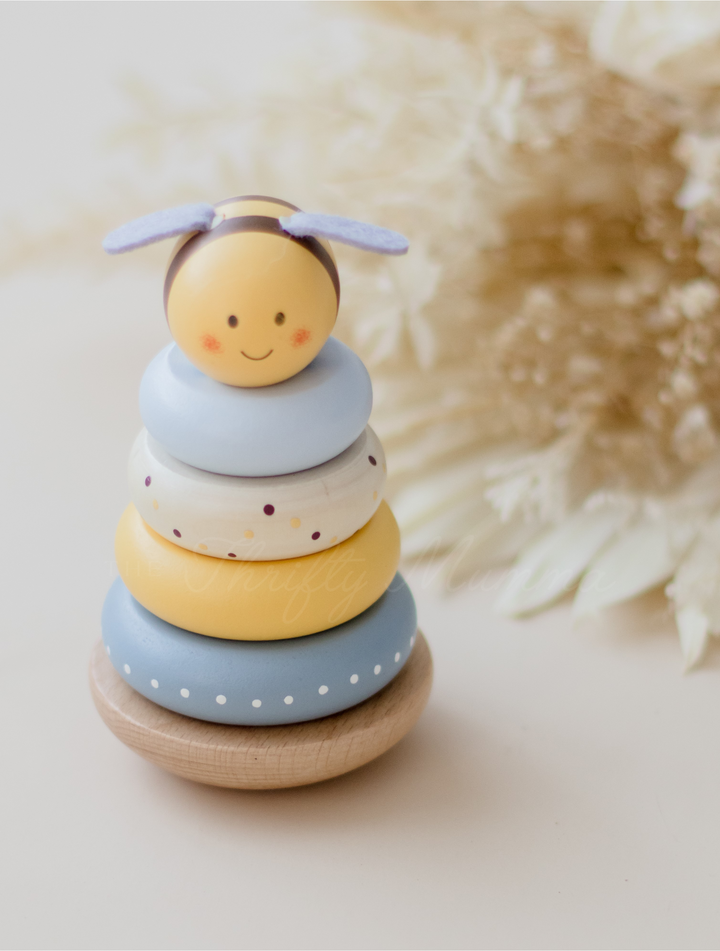 Wooden Ring Stacker Toy - Bee