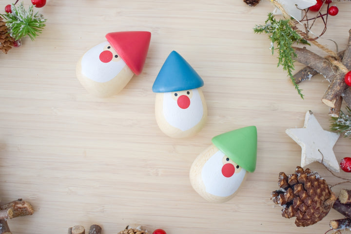 Wooden Santa Egg Maracas