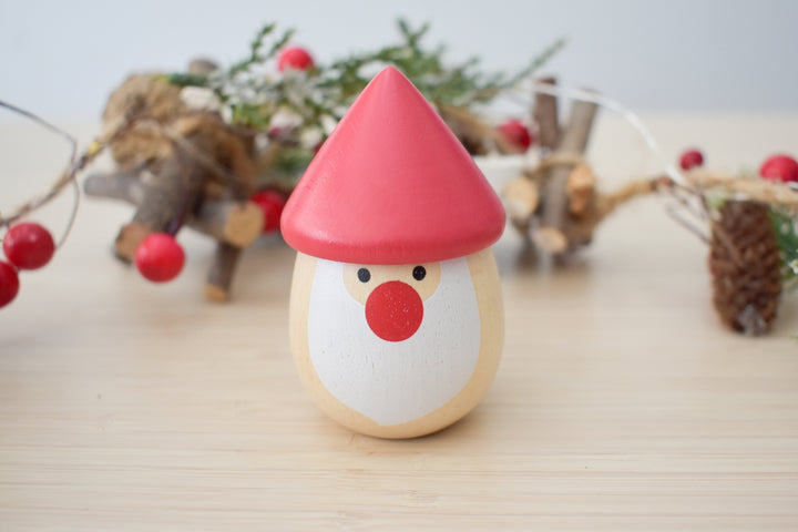 Wooden Santa Egg Maracas