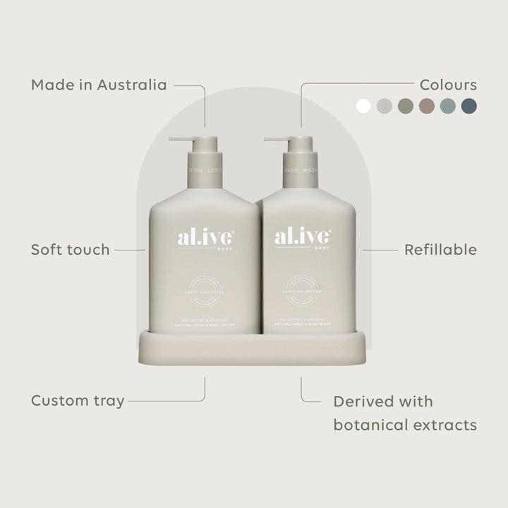al.ive Body  Sea Cotton & Coconut Wash & Lotion Duo