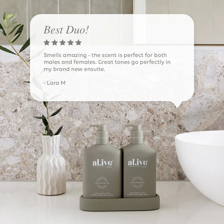 al.ive Body Green Pepper & Lotus Wash & Lotion Duo