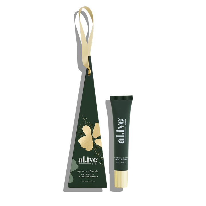 al.ive body Tinted Lip Butter Bauble - Fig & Toasted Chestnut