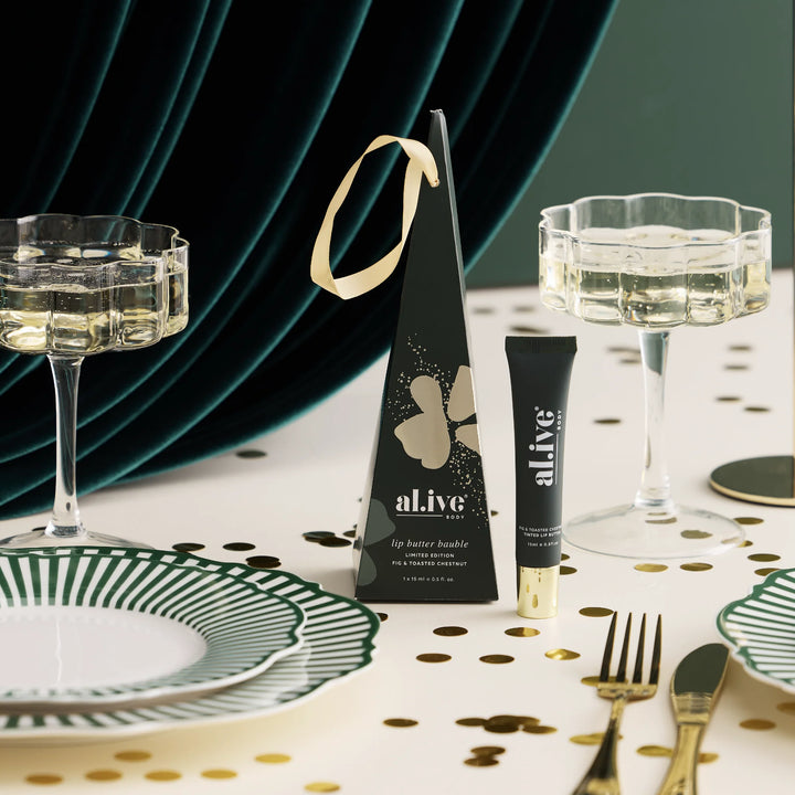 al.ive body Tinted Lip Butter Bauble - Fig & Toasted Chestnut