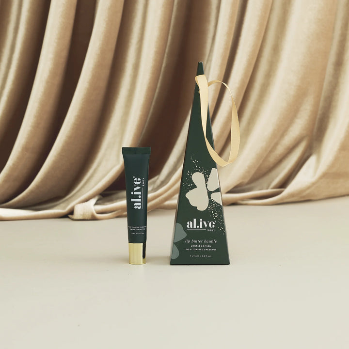 al.ive body Tinted Lip Butter Bauble - Fig & Toasted Chestnut