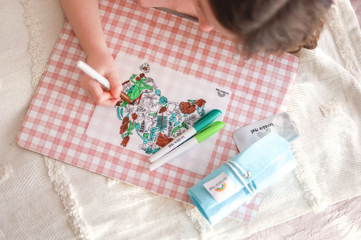 Reusable Scribble Mat Set | Mini Australian Map