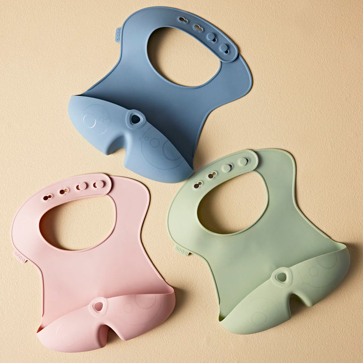 bbox Adjustable Silicone Feeding Bib - Assorted