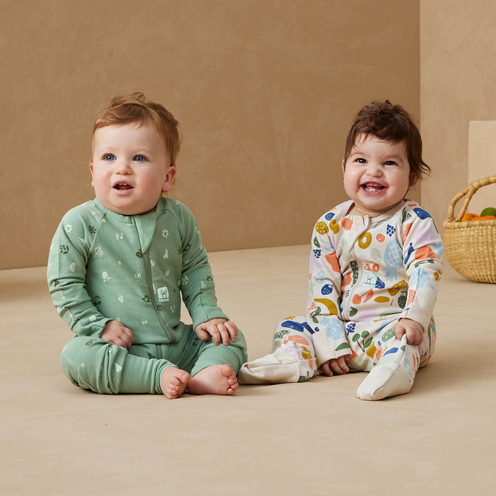 ergoPouch Layer | Long Sleeve Zip Bodysuit 1.0 TOG - Sweet Orchard