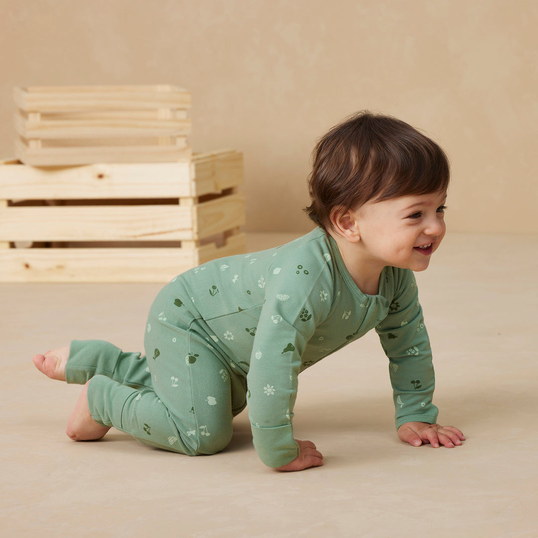 ergoPouch Layer | Long Sleeve Zip Bodysuit 1.0 TOG - Sweet Orchard