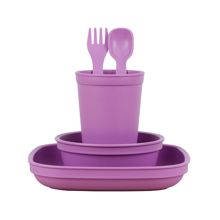 Re-Play Purple Bundle - Tumbler Cup, Bowl, Plate & Cutlery Set