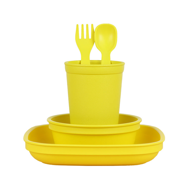 Re-Play Yellow Bundle - Tumbler Cup, Bowl, Plate & Cutlery Set