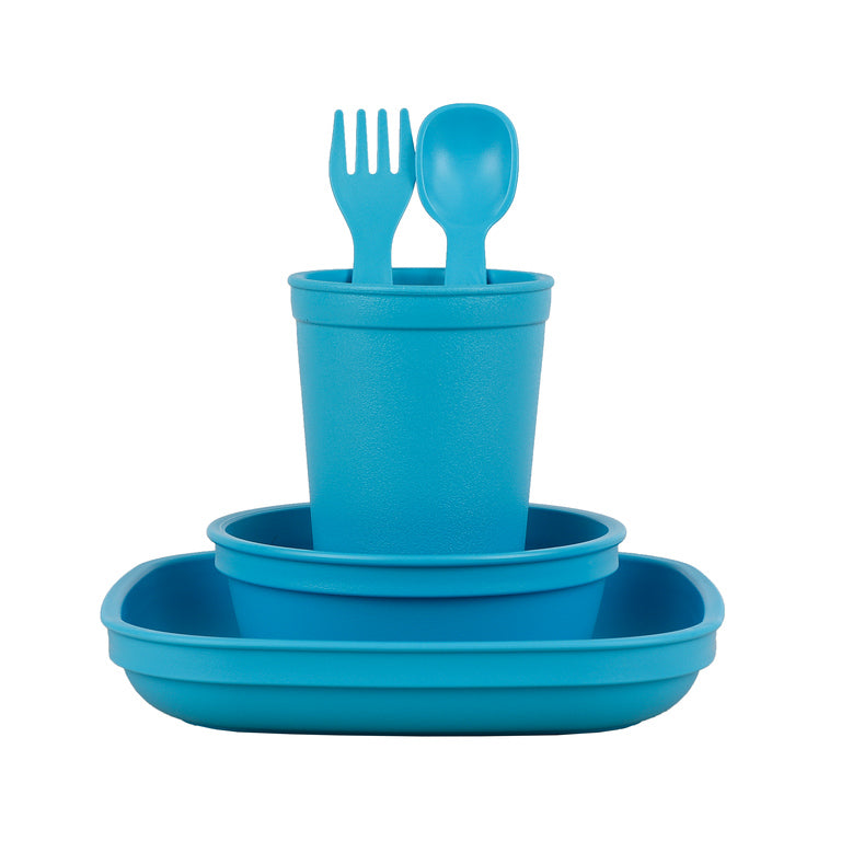 Re-Play Sky Blue Bundle - Tumbler Cup, Bowl, Plate & Cutlery Set