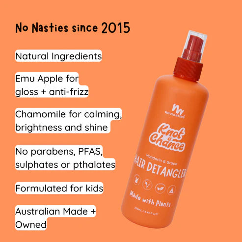 No Nasties - Natural Plant Based Hair Detangler in Mandarin & Grape