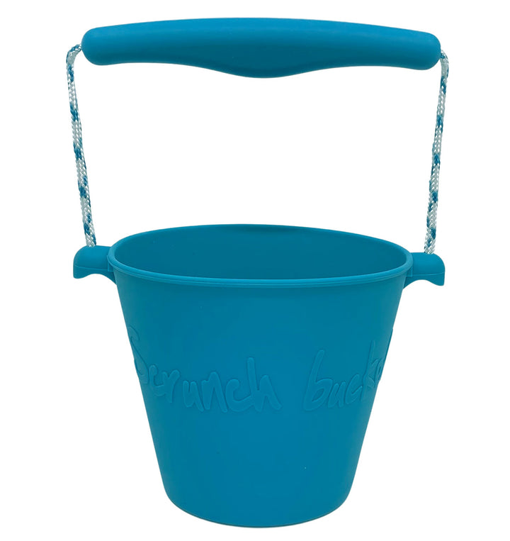 Scrunch Beach Bundle with Bucket, Spade, Rake & Moulds - Petrol