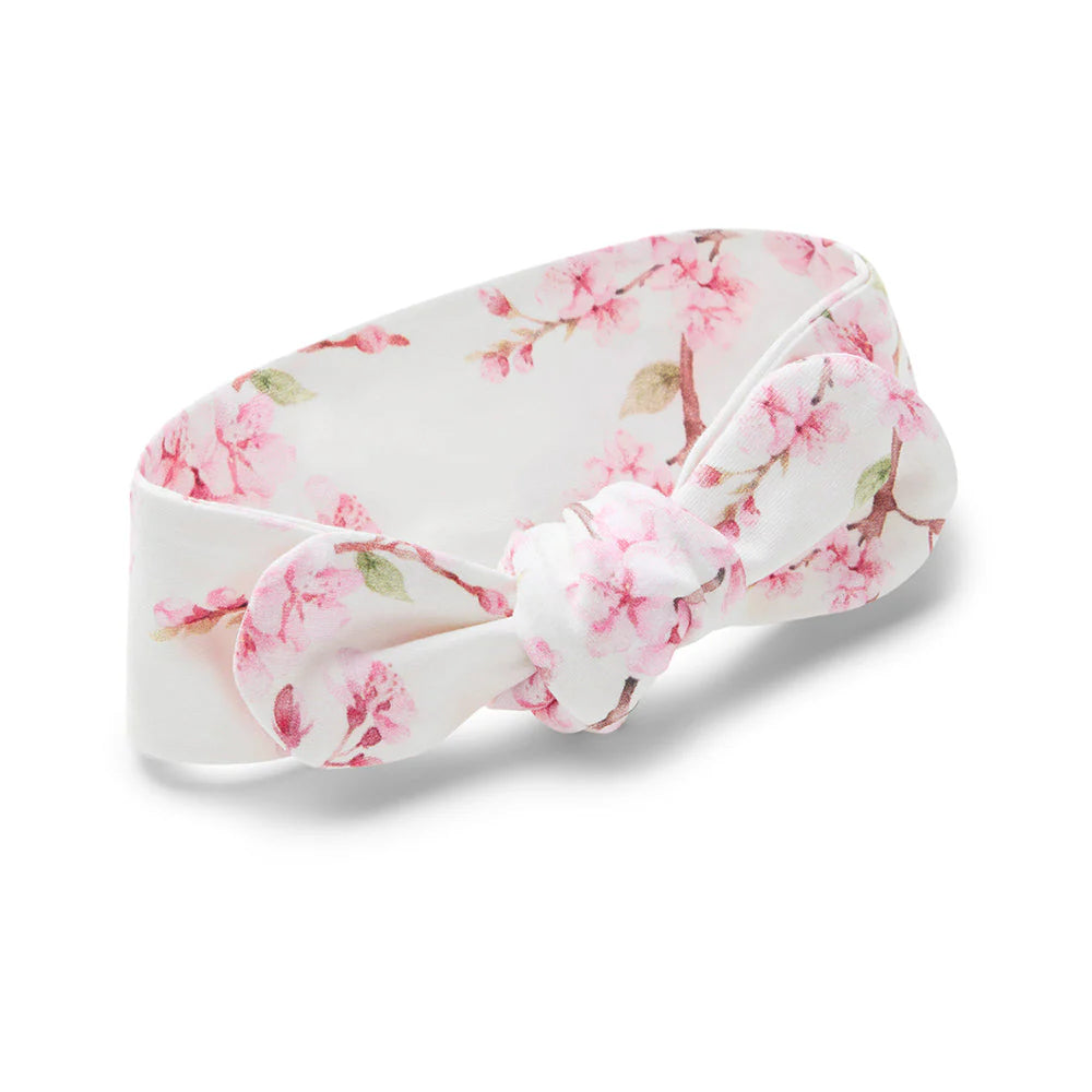 Snuggle Hunny Organic Top Knot Headband - Cherry Blossom