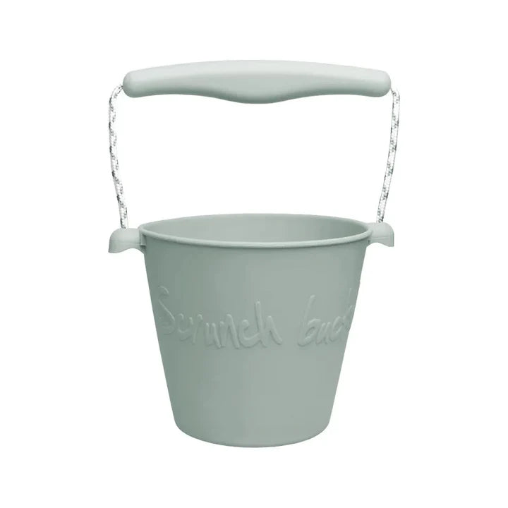 Scrunch Beach Bundle with Bucket, Spade, Rake & Moulds - Sage