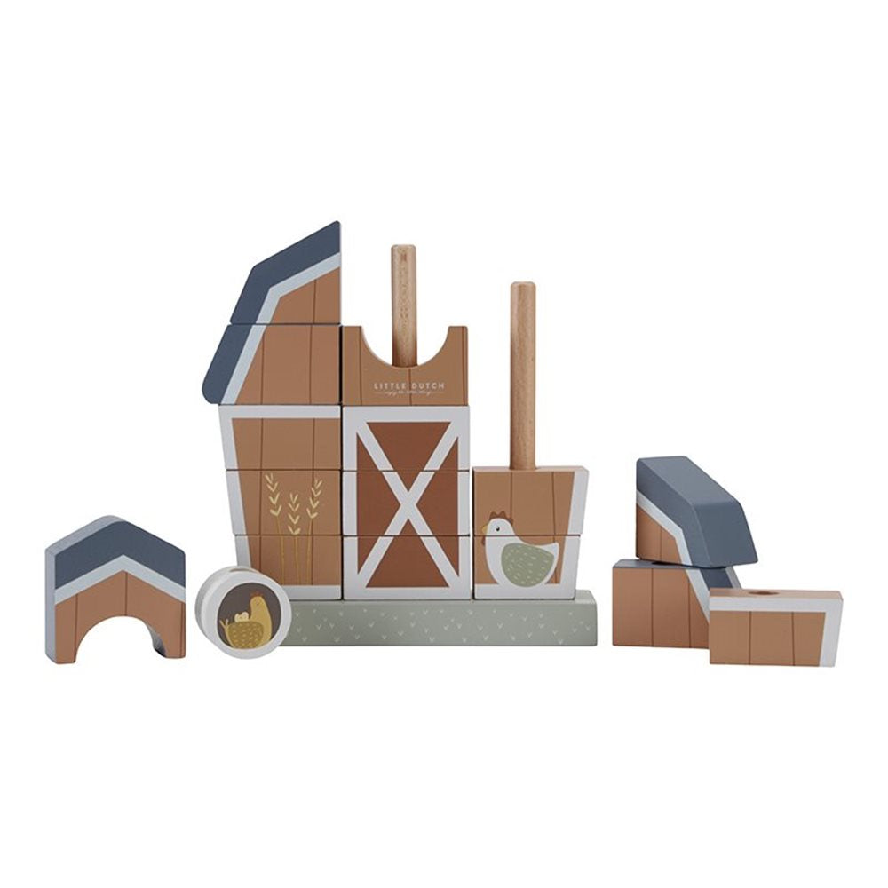 Little Farm Wooden Stacking Farmhouse