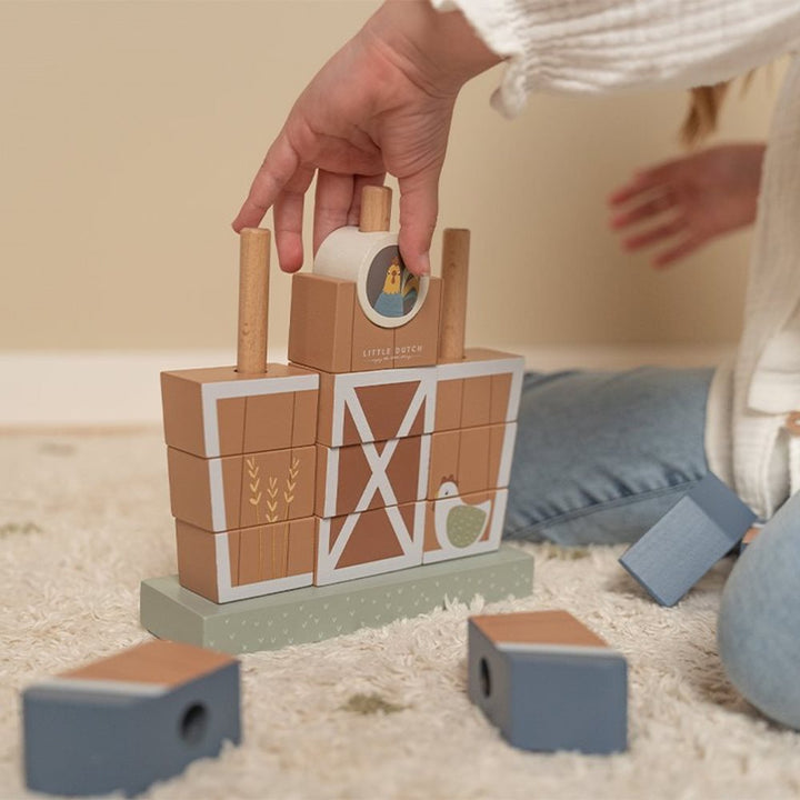 Little Farm Wooden Stacking Farmhouse