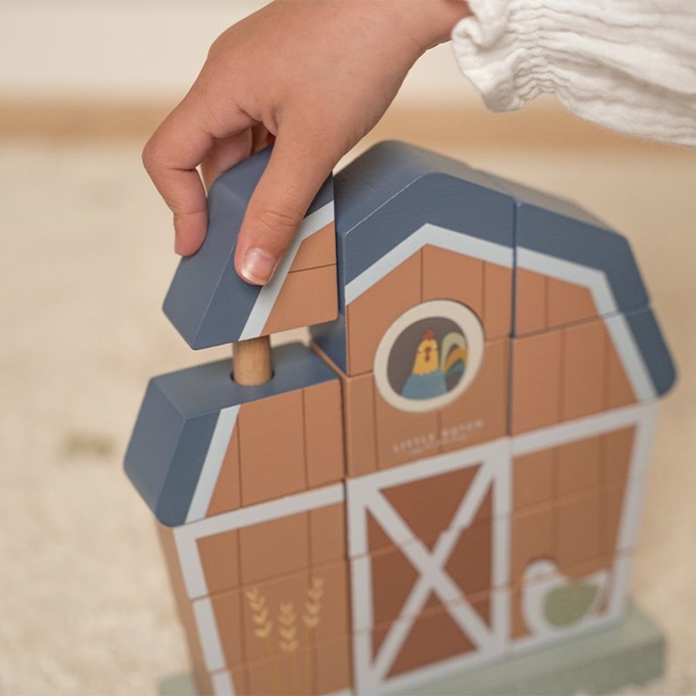 Little Farm Wooden Stacking Farmhouse